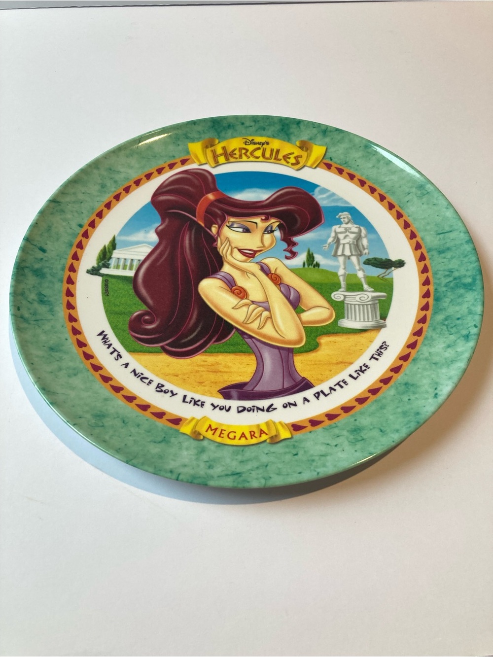 Disney 1997 Hercules Megara McDonald's Collectible 9.5" Vintage Dinner Plate 90s